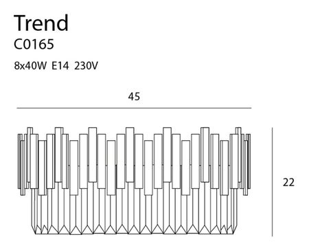 Plafon Maxlight C0165 złoty