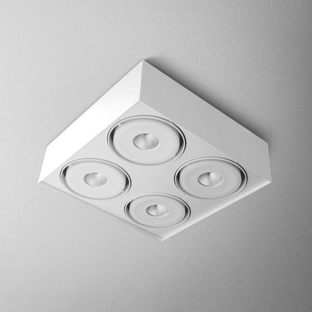 Lampa natynkowa AQForm Squares Mini 111 x 4 Sq Qrled Surface Biały Struktura