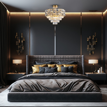 Milagro Lampa sufitowa LUXURIA 9xE14 ML8894 ZŁOTY