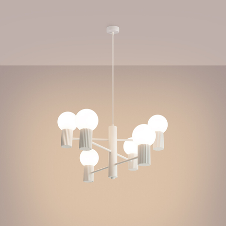 Sollux Lighting Żyrandol HALO 6 biały SL.1829