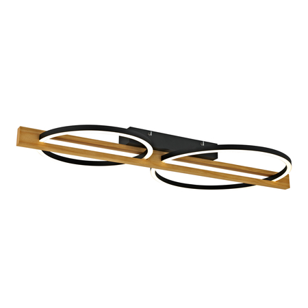 Plafon Italux Natano PLF-55362-25W-WO Czarny piaskowany