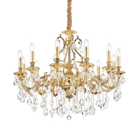 Żyrandol Glamour złoty Ideal Lux 164960 Gioconda SP12 Oro