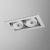 Lampa wpuszczana AQForm Squares 70 x 2 Qrled Lens 230V Recessed Biały Struktura
