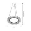 Milagro Lampa wisząca NEST 43W LED śr. 61cm ML0524 CZARNY
