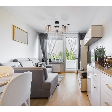 Lampa sufitowa Kaja AURELIA K-5521 czarny, złoty, bursztynowy