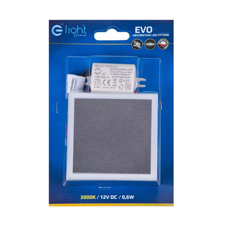 Eko-Light Oprawa schodowa EVO Barwa Ciepła 3000K EKS0910 BIAŁY / SREBRNY