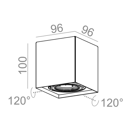 Lampa AQForm Squares 50 X 1 Surface Biały Struktura