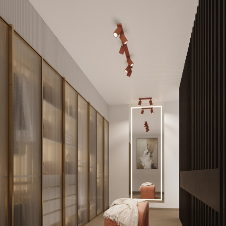 Sollux Lighting Kinkiet KARBON ochra czerwona z włącznikiem SL.1636