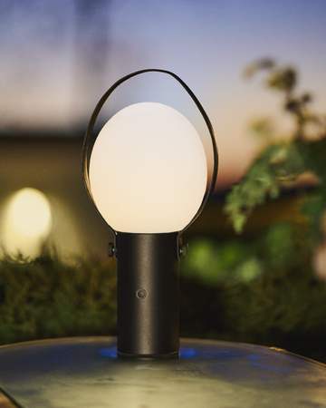 Lampa ogrodowa By Rydens Bari 4002640-4007 USB piaskowy czarny