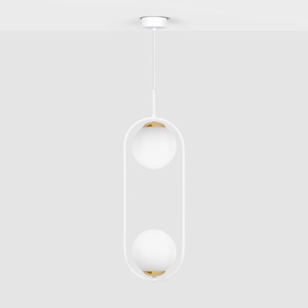 Lampa wisząca ARLENA Kaja K-5301 biały/złoty