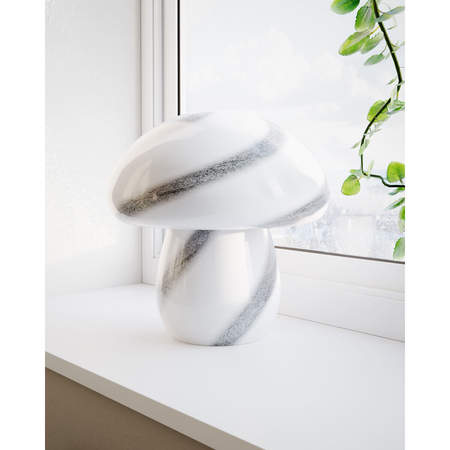 Lampa stołowa By Rydens Mira Mushroom H30 cm biała/czarna 4024540-4000