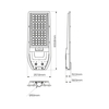 Eko-Light Latarnia Solarna Via 150W 1800lm 6000K EKO9095 CZARNY