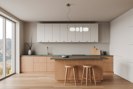 Lampa wisząca Italux Nico PND-8545-4H-AB-WH Czarny, złoty