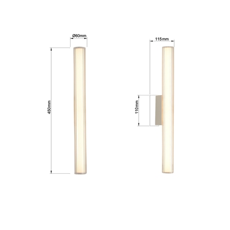 Light Prestige Kinkiet Linea 45 cm chrom LED CCT LP-0510/1W-45 CH