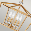 Średnia lampa wisząca / Półplafon Stinson - 4 źródła światła - Postarzany mosiądz Quintiesse QN-STINSON-4P-M-DBR