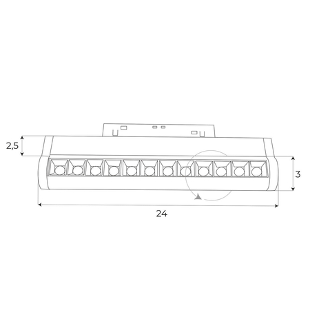 MAXLIGHT M0019Z LAMPA LINIOWA MAGNETYCZNA SYSTEM ZIGBEE 12W 741LM 2700/5000K