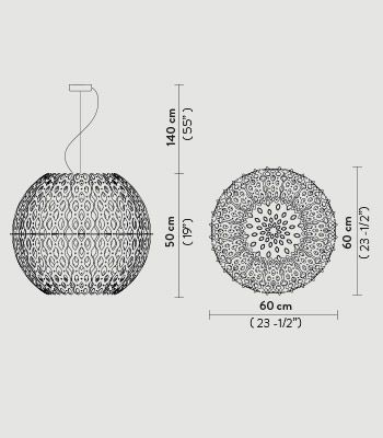 Lampa wisząca Slamp CHRSM00WHT01TGB000EU Charlotte Globe