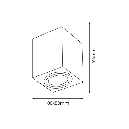 Eko-Light Bima Ring Square 1xGU10 Biały ML7684 BIAŁY