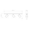 Spot Astro Ascoli Triple Bar 1286129 Matowy Nikiel
