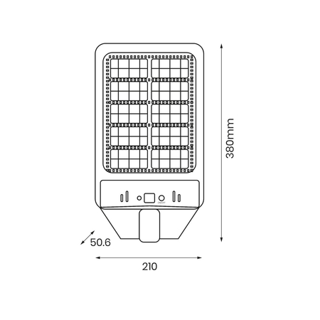 Eko-Light Latarnia Solarna Kers 200W 1200lm 6500K EKO0546 CZARNY