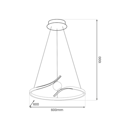 Milagro Lampa wisząca PERLA BLACK 34W LED ML1177 CZARNY