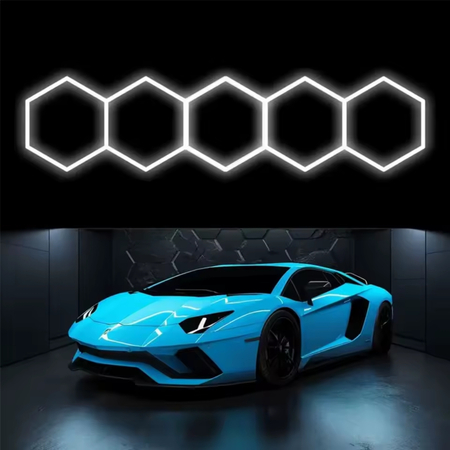 Lampa LED Hexagon Blaupunkt 151W geometryczny panel sufitowy led 4000K CRI90 w kształcie plastra miodu