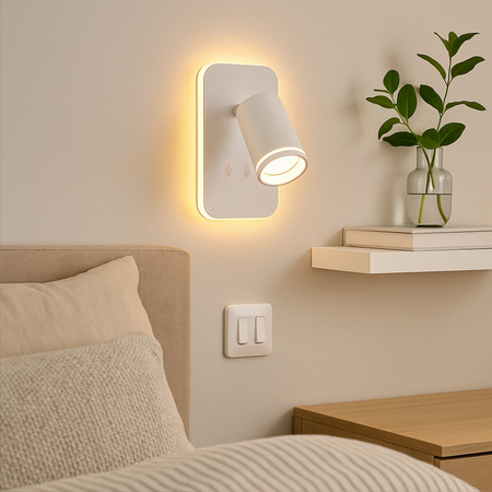 Milagro Oprawa Pipe Ring Kinkiet Biały 1xGU10 + LED 6W ML2082 BIAŁY