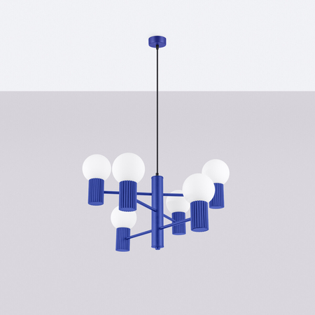 Sollux Lighting Żyrandol HALO 6 ultramaryna SL.1835