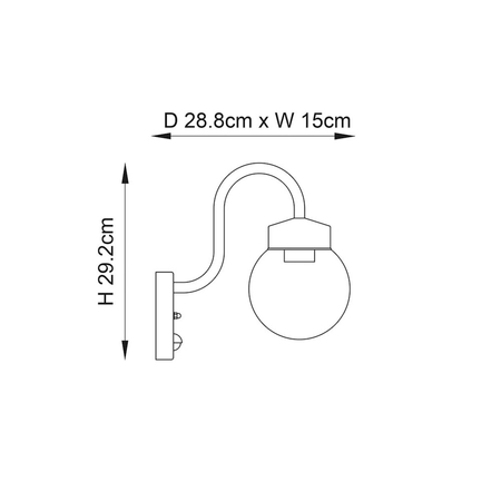 Kinkiet zewnętrzny Endon Lighting Eldon 103829 czarny