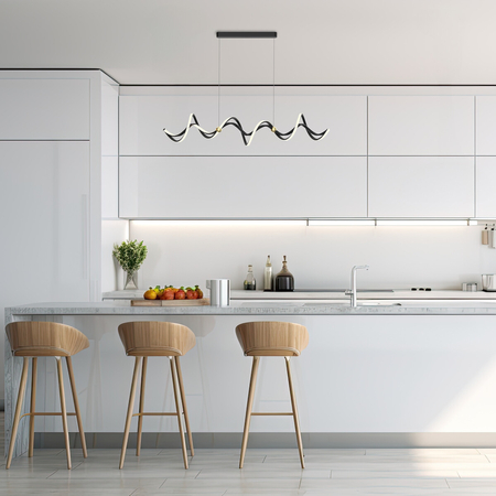 Milagro Lampa wisząca COLIA 55W LED ML1182 CZARNY + ZŁOTY