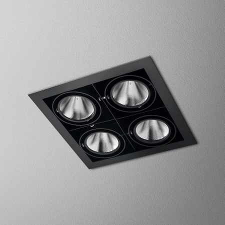 Lampa wpuszczana AQForm Squares 70 x 4 Sq LED Recessed Czarny Struktura
