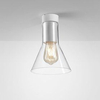 Lampa natynkowa AQForm Modern Glass Flared E27 TP Surface Biały Struktura