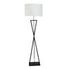 Lampa podłogowa Abigali Sand Glass biała
