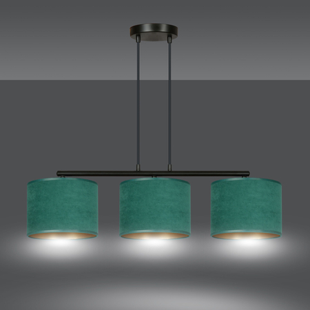 Lampa wisząca HILDE 3 BL GREEN Emibig 1051/3 zielony