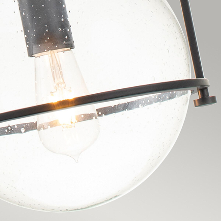 Średnia lampa wisząca Somerset - 1 źródło światła - Czarna Quintiesse QN-SOMERSET-P-C-BK