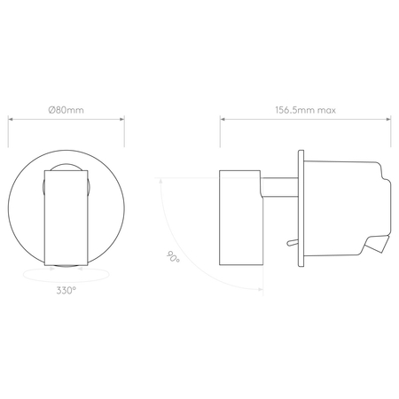 Kinkiet Astro Micro Recess Switched 1407010 Matowy Złoty