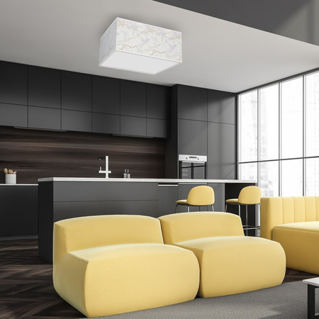 Milagro Lampa sufitowa Senso kwadrat 3xE27 Biały/Złoty MLP7304 Biel / Złoto