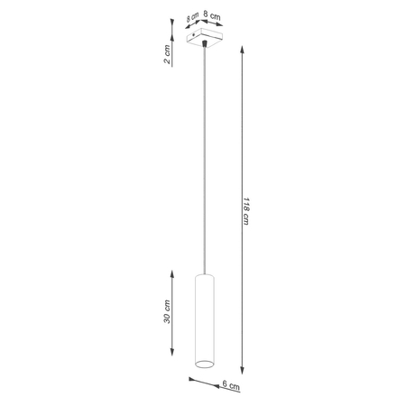 Sollux Lighting Lampa wisząca LAGOS 1 zielona oliwka SL.1484