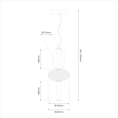 Milagro Lampa wisząca ARAME 23W LED ML1433 CZARNY