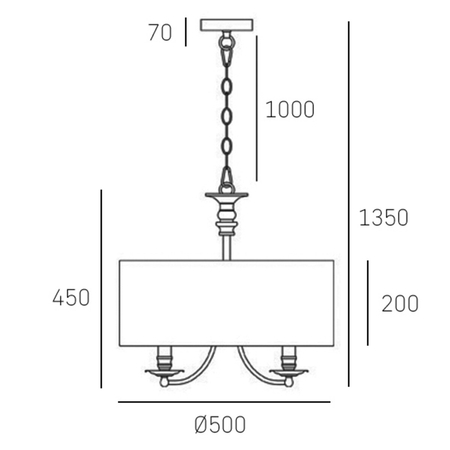 Cosmo Light Lampa wisząca ABU DHABI P05896AU-BK
