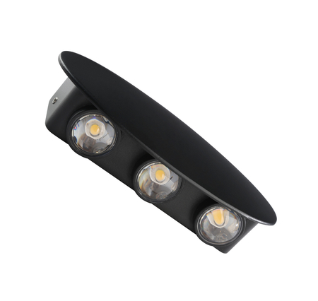 Kinkiet zewnętrzny Italux Pontas OWL-55034-BK Czarny piaskowany