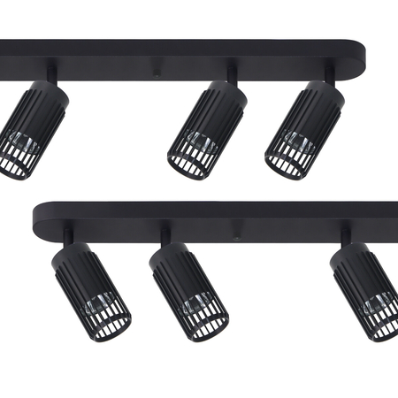 Milagro VERTICAL BLACK SPOT 6xGU10 ML0297 CZARNY