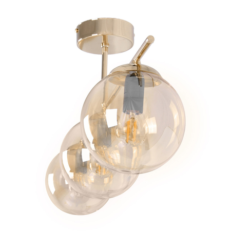Lampa sufitowa Kaja GRAND K-5412 złoty, bursztynowy