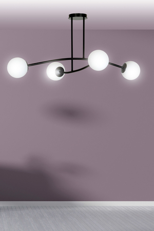 Lampa sufitowa HALLDOR 4 BLACK Emibig 1024/4 biały/czarny