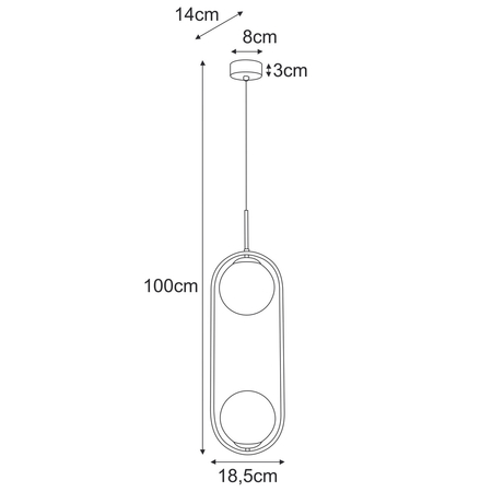 Lampa wisząca Kaja SVEN K-5397 złoty, bursztynowy