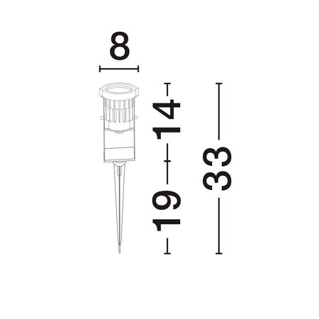 Słupek ogrodowy Luces Exclusivas COLENZO LE75346 czarny