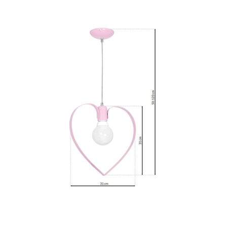 Milagro Lampa wisząca AMORE PINK 1xE27 MLP9953 RÓŻOWY