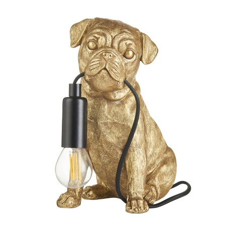 Lampa stołowa Endon Lighting Pug puppy 107324 złoty