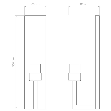 Kinkiet Astro Riva 350 1214010 Brązowy