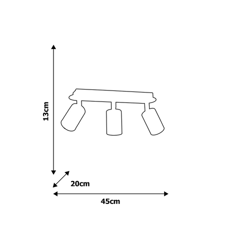 Lampa sufitowa Milagro MLP912 Joker Black 3